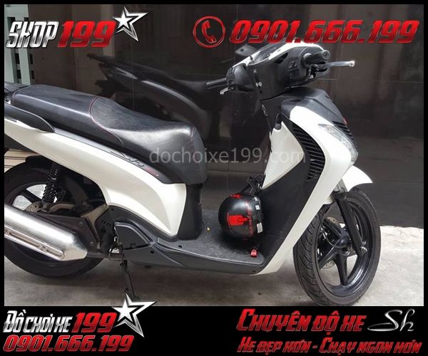 Hình ảnh sau khi lên đời xe Sh 2003 lên Sh 2010 màu trắng cực đẹp tại Shop 199